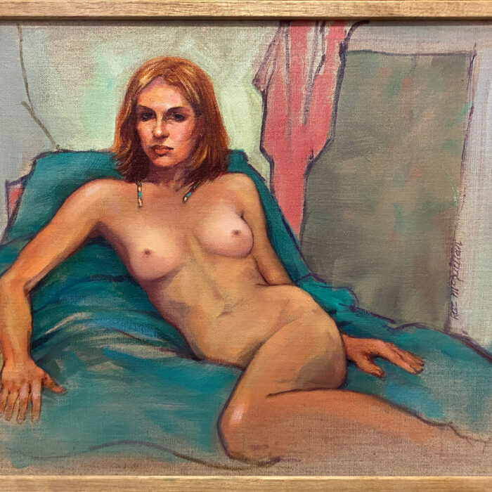 Lara - Female Nude on Turquoise